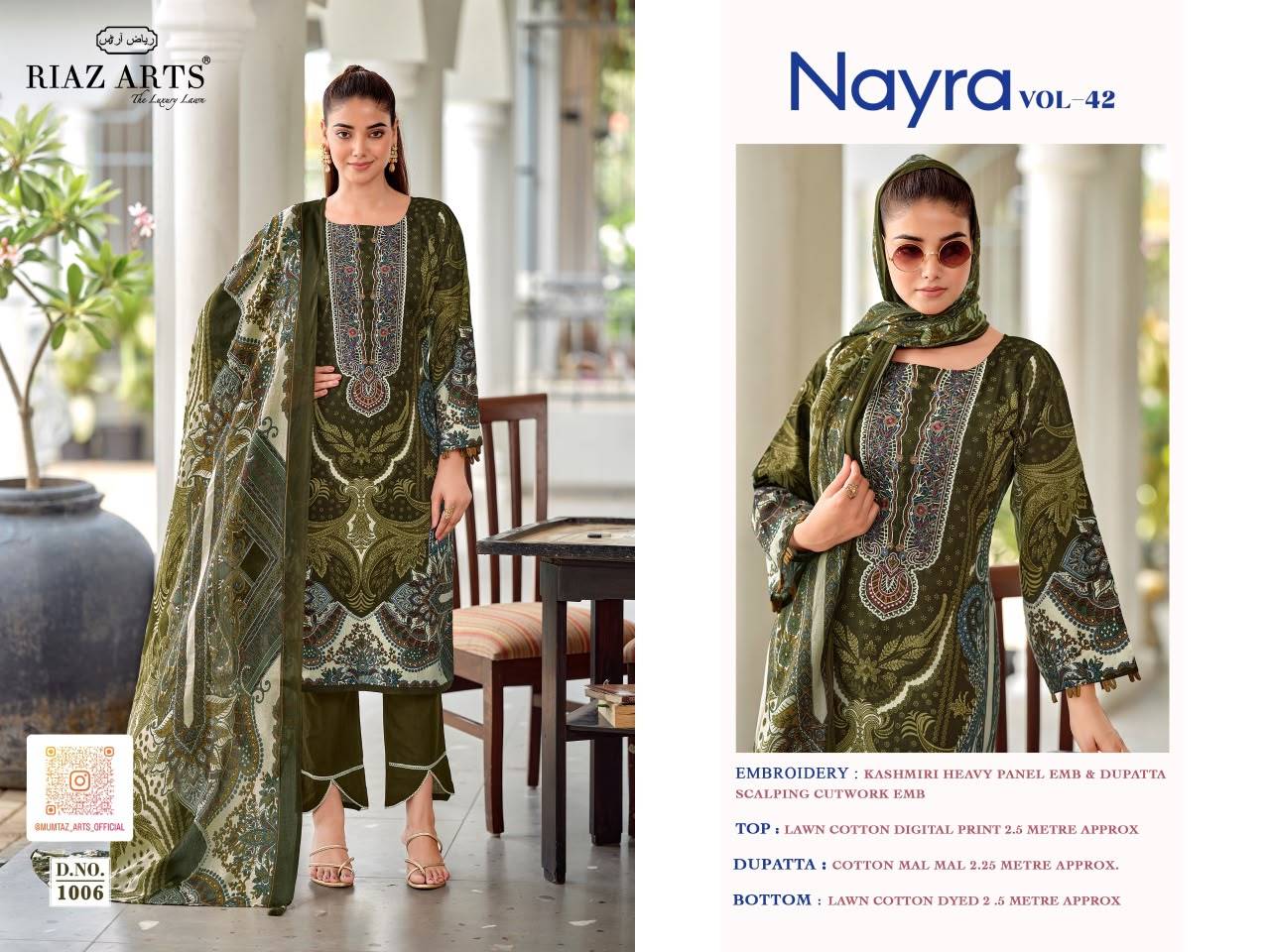 NAYRA VOL 42 By RIAZ ARTS 1001 To 1008 Series Beautiful Festive Suits Stylish Fancy Colorful Casual Wear & Ethnic Wear Pure Cotton Print Dresses At Wholesale Price